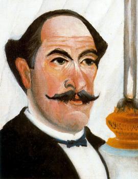 Henri Rousseau : Self Portrait with a Lamp